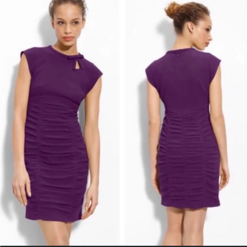 Nanette Lepore Cosmic Crepe Purple Cocktail Dress size 4